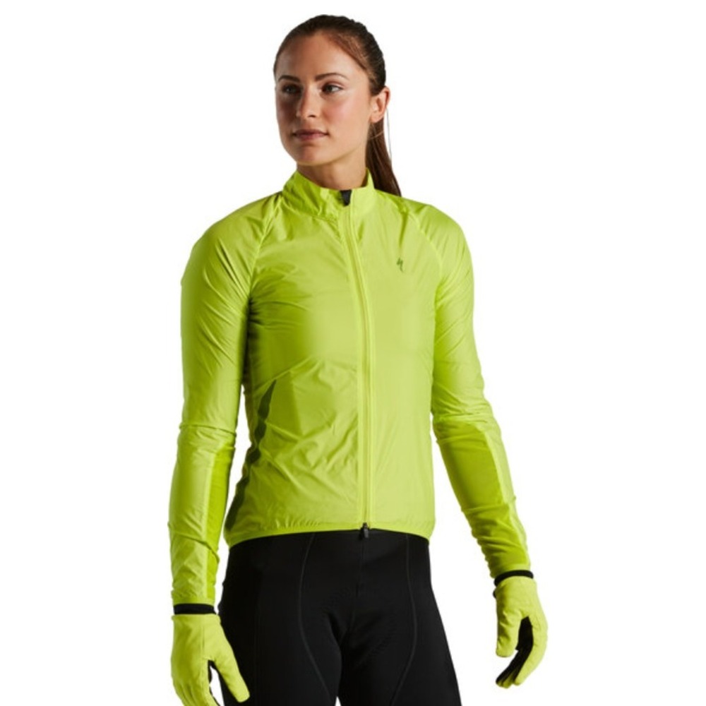 Specialized HyprViz SL Pro Wind Jacket Womens S Hyper Green Reflective Cycling